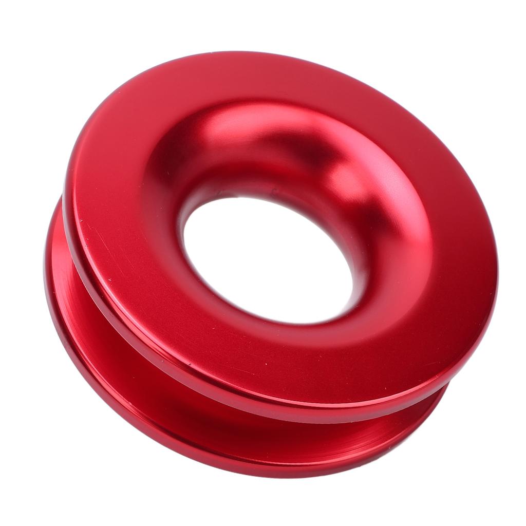 Winch Snatch Recovery Ring 4000Lbs Working Load Red Snatch Block Pulley Towing Ring for ATV UTV SUV Truck Off Road