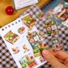 18 Sheets/book Vintage Lifestyle Dual-Material Coil Sticker Book Hand Account Backgrounds Stickers Greeting Card DIY Decorative