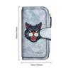 Cartoon Wild Cat Print Long Wallet Fashion Casual Multi Card Slot Purse