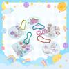 Pack of 100 Assorted Color Beaded Chains Stylish Keychain Accessory Colorful Small Ball Beads Chain with Connectors