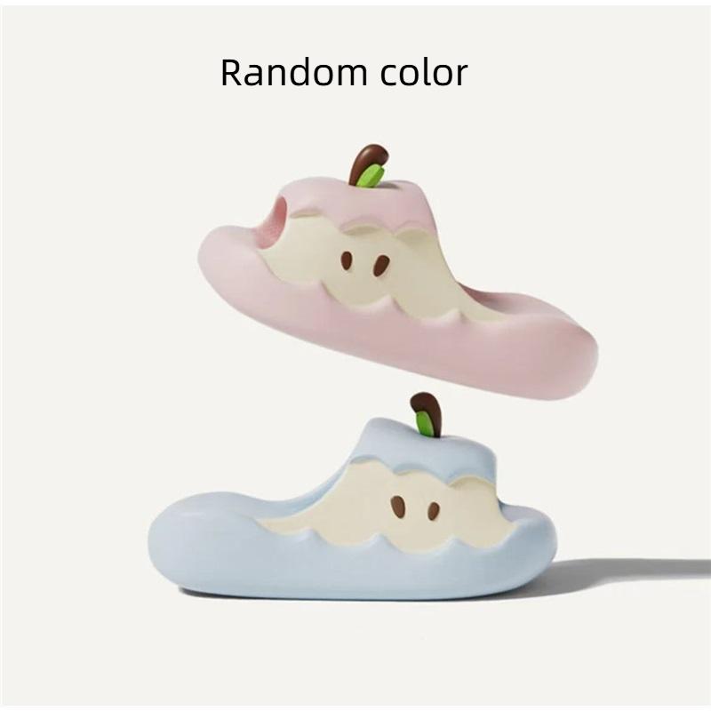 Оригинальные маленькие тапочки Apple, оригинальные летние домашние милые сандалии для пар на толстой подошве для общежития, внешняя одежда 36-37 как