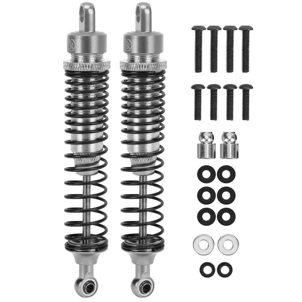 2Pcs 108mm RC Metal Shock Absorber Damper Set for HSP  RGT  Himoto  Redcat 110 RC CarSilver