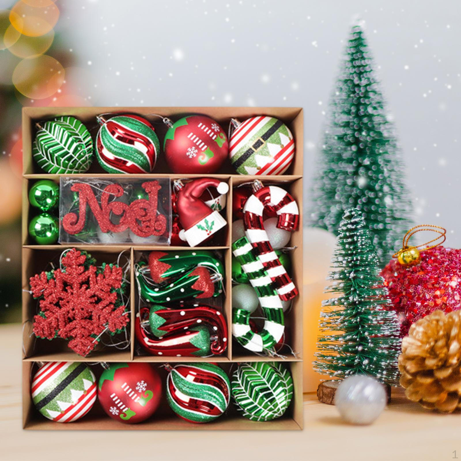 

70 шт. Рождественская елка подвесные украшения Рождественский декор кулон капли шаровые украшения набор