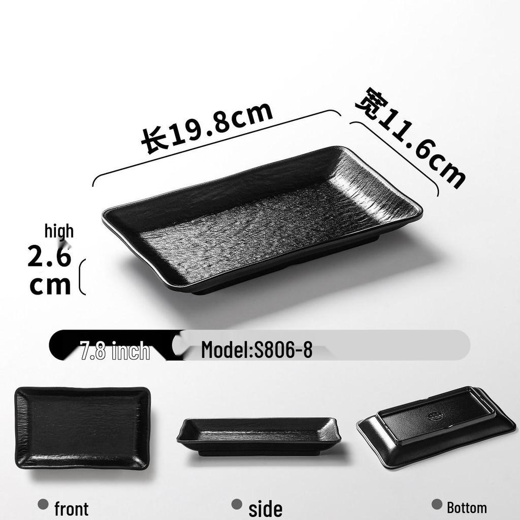 Xiangyuanmei Melamine Rectangular Frosted Snack Plates for Hot Pot & Barbecue Restaurants