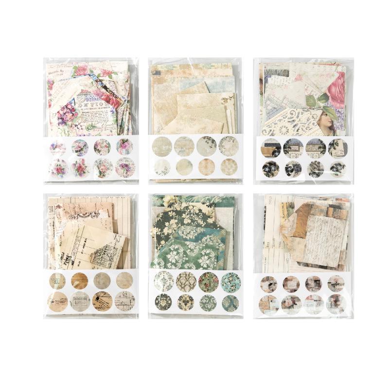 Yan Ji Retro Floral Envelope Set: European Style, 6 Varieties