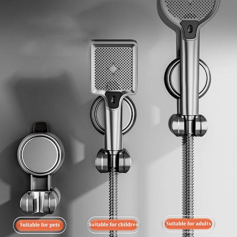 Punch-free Suction Cup Shower Bracket Fixing Artifact Removable and Adjustable Bathroom Shower Rack Shower Head Accessories