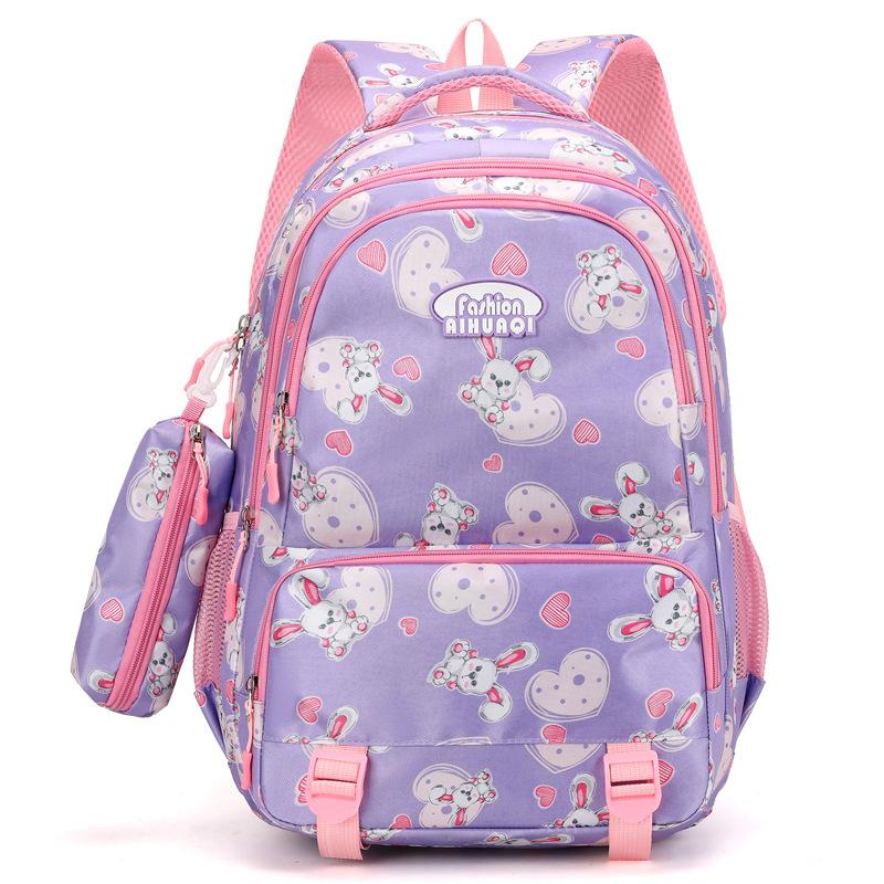 New Primary and Secondary School Schoolbag Simple Multi-functional Two-piece Set Junior High School Backpack Casual Simple Backpack