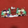 [USED] Vintage DELTA Snoopy Christmas Print T-Shirt, 90s, Red