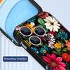 Colorful Flowers Pattern Lanyard Case For iPhone 17 Pro Max Funda iPhone 16 15 14 13 Pro Max 11 16E 17E Soft Silicone Cover