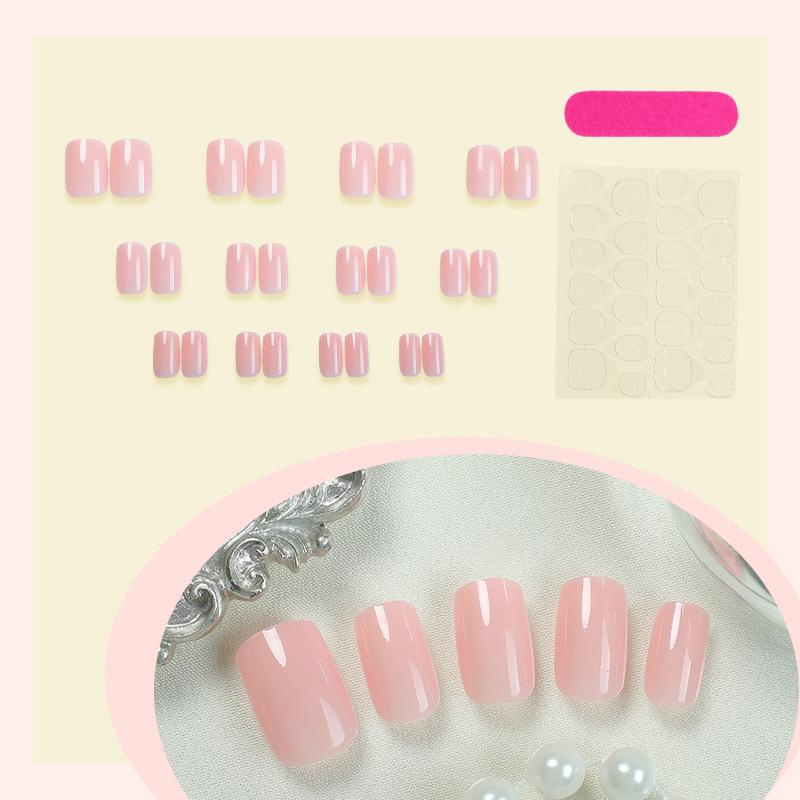 Summer Nude Short Whitening Press-on Nails for Women – Sweet, Wearable Manicure
