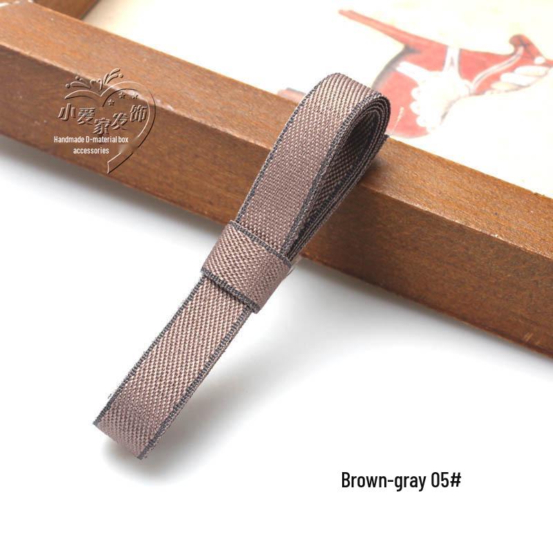 10 Yards 1cm Korean Colored Edge Cotton Webbing for Hair Clip Bows and Ribbon Accessories