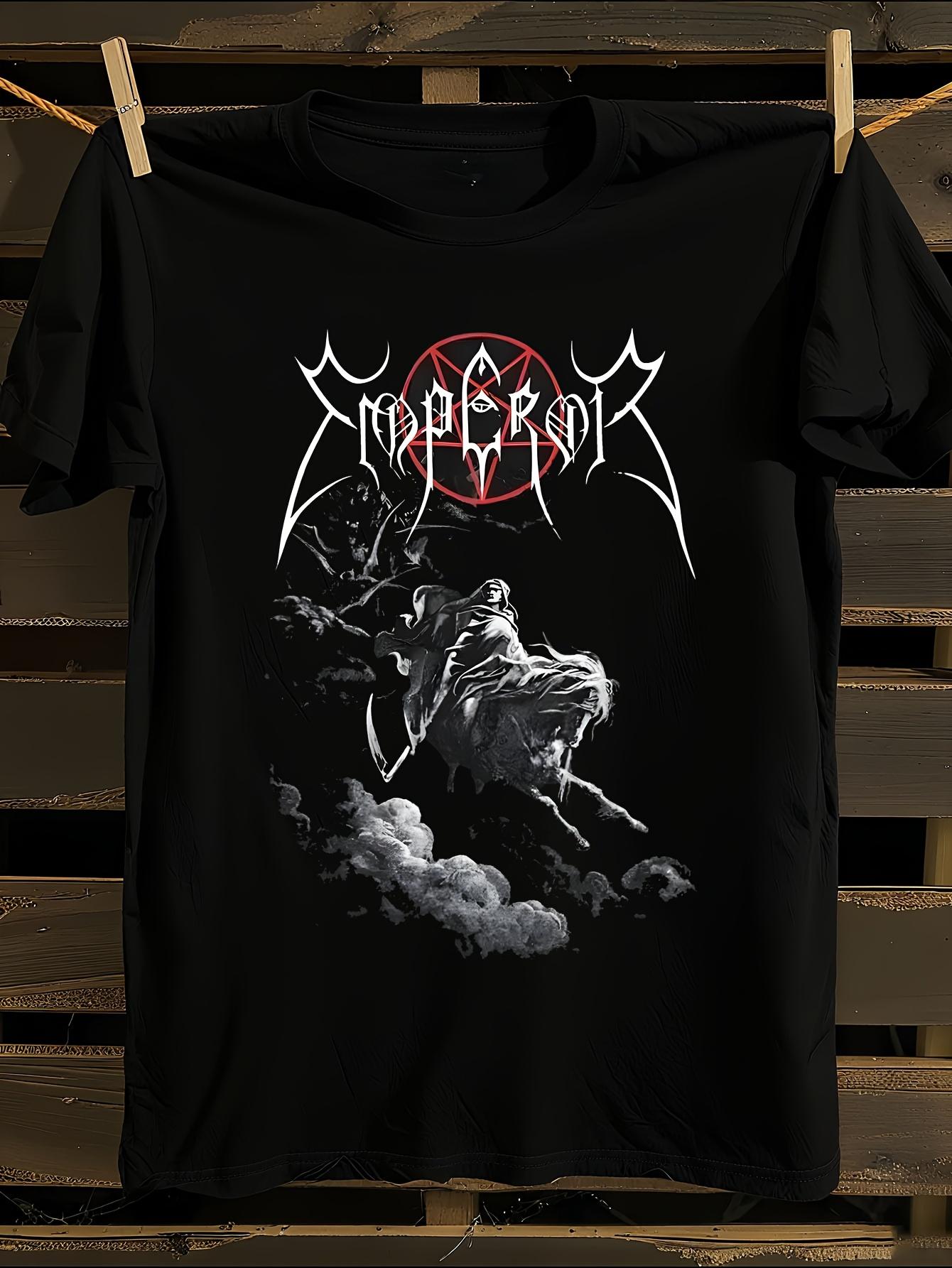 s and s Emperor Logo Gothic Heavy Metal Band T-shirt S