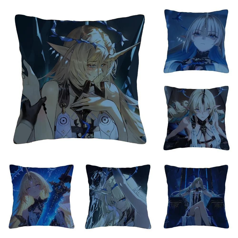 Fleurdelys Anime Game W-Wuthering Waves Pillow Case Square Pillow Bedroom Sofa Leisure Comfort Living Room Home Decoration 40X40