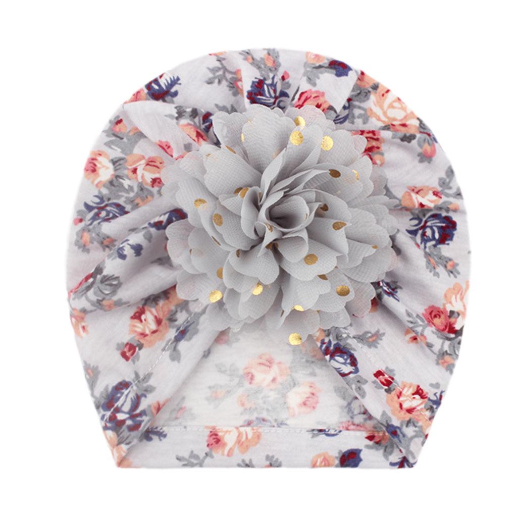2022 Babymütze mit floralem Goldprägung für europäische und amerikanische Kinder – leichtes Herbstdesign