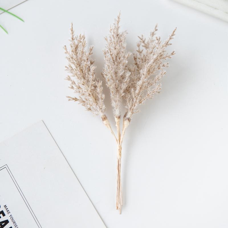 A Bundle(6pcs) Artificial Plants Golden Silvery Fake Branch Christmas Tree Wreaths Home Box Accessories Wedding Arch Decorations