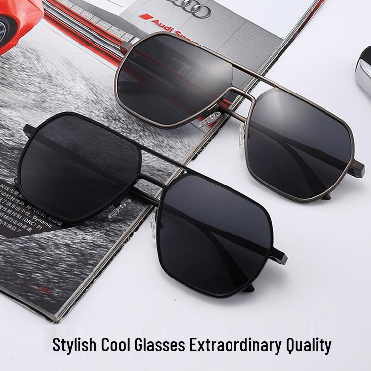 Men's Trendy Double Bridge UV Protection Driving Sunglasses 2022