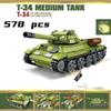 Tankové sady 2023 nové vojenské vozidlo stavebnice stavebnice ww2 německo usa T34 světová válka 2 1 i ii obrněný tank