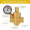 DN15 Water Pressure Regulator NPT 1/2 Inch Adjustable Brass Reducer with Gauge M