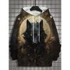 Men's Hoodie 3d Print Animal Tops Wolf Graphics Long Sleeve Hoodie Fashion Casual Autumn Unisex Tops Oversized Hooded Streetwear