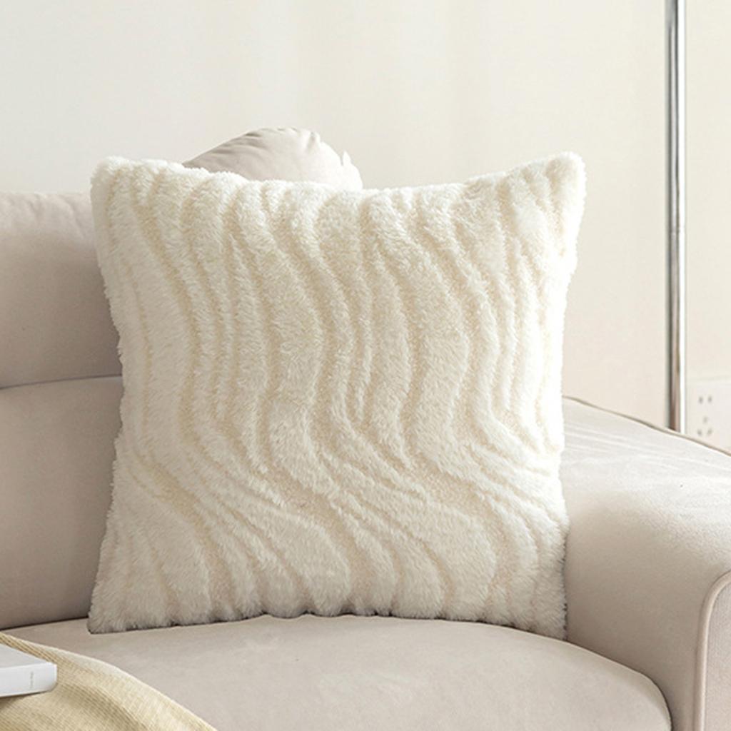 High End Water Wave Pattern Cushion Cover Durability Plushes Pillowcase Perfect for Home and Office Setting 45x45cm