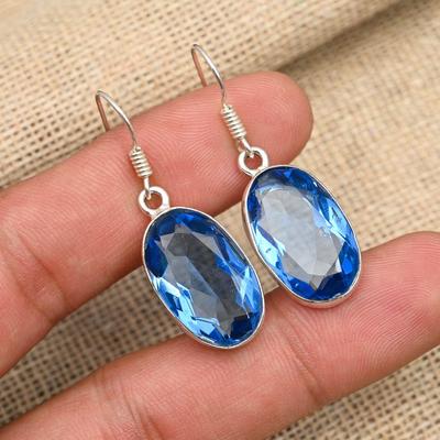 Tanzanite Gemstone Handmade 925 Sterling Silver Wedding Jewelry Earring