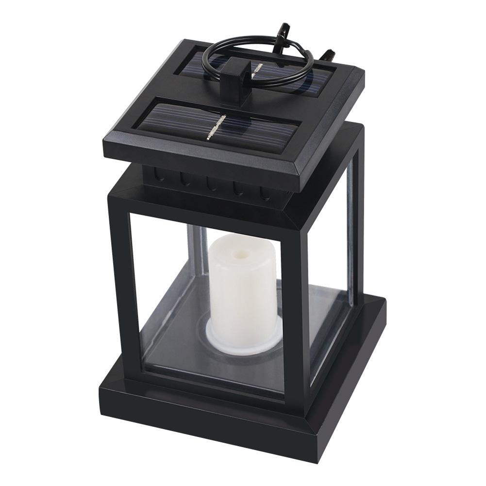 Solar Hanging Lantern Outdoor, Waterproof LED Solar Candle Light, Solar Powered Hanging Light With Clip For Patio Porch Deck Yard Garden Decor