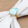 Larimar Gemstone Handmade Silver Jewelry  "10"