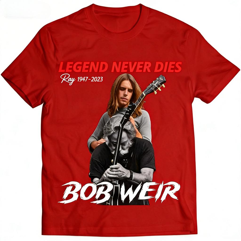 Bob Weir 19472026 Suitable for Menwomen 2026 SpringSummer New Collection of Top Bob Weir Commemorative Pure Cotton Tshirt