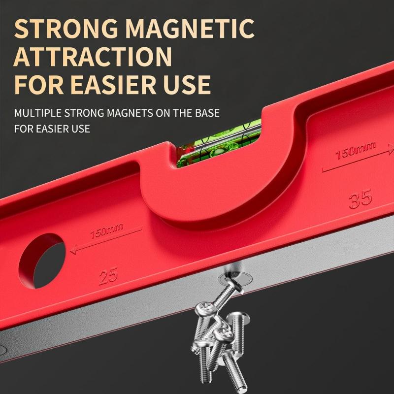 Torpedos Level, 3 Size Magnetic Torpedos Spirits Level Tool with Bubble 90/180Degrees Plastic Level