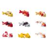 Mini-Harz-Koi-Fisch-Figuren Lebendige Mehrfarbige Lotus-Ornamente Für Aquarium Bonsai Mikro-Landschaftsdekoration