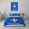 Set Biancheria da Letto Brasile CBF Blu Copripiumino Copripiumino Federe (1 * Copripiumino 2 * Federe, senza piumino)