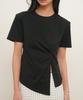GENERALIDEA Shoulder Padded Twist T-Shirt [Black] / Gf2Lts523