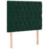 Box Spring Bed with Mattress Dark Green 90x200 Cm Velvet