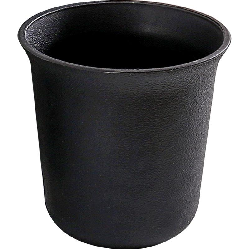 Ghivece suculente albe și negre – Design rotund, scurt și robust – Jardiniere din plastic matuit pentru grădinărit