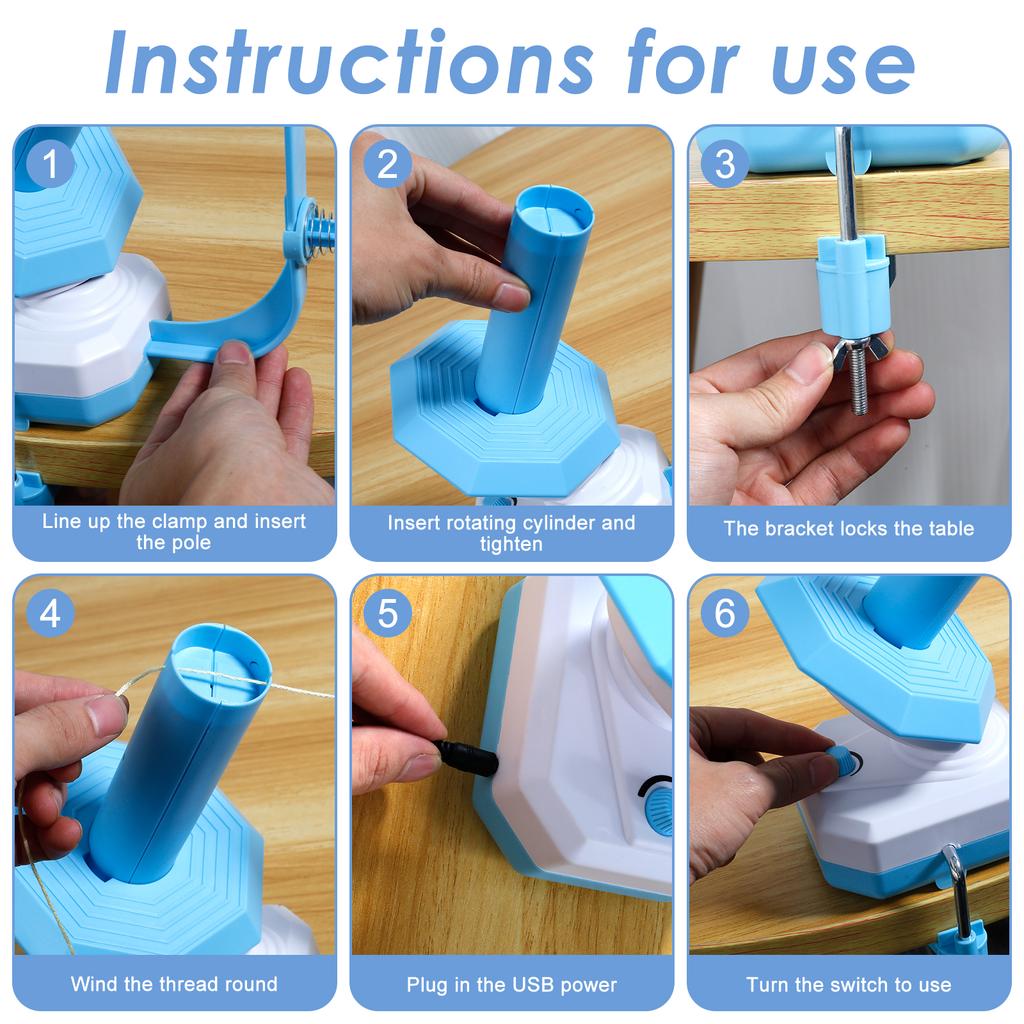 Hand or Electric Wool Winder Crocheting Motor Drive Automatic Yarn Ball Winder Easy to Use Efficient Auto Yarn Cake Winder