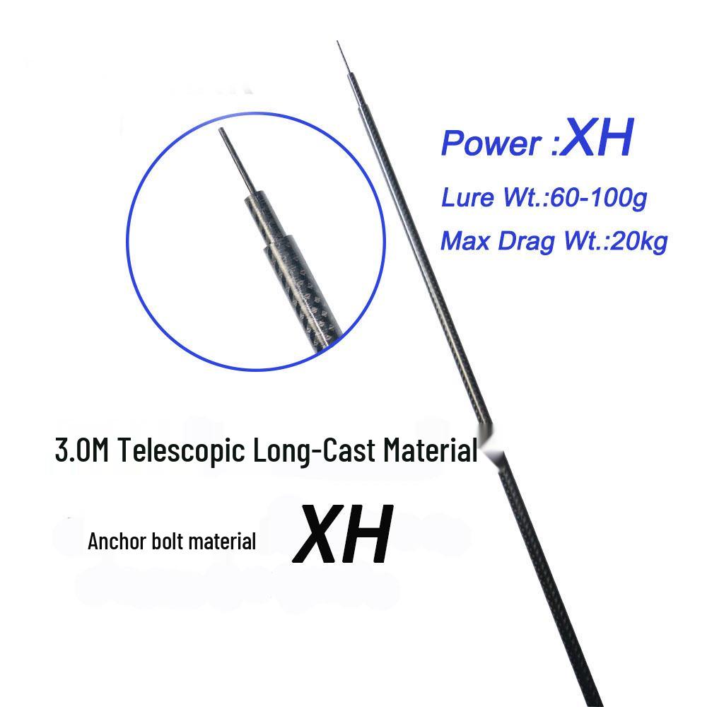 3m XH Telescopic Carbon Fiber Fishing Rod, Long-Casting & Repair.