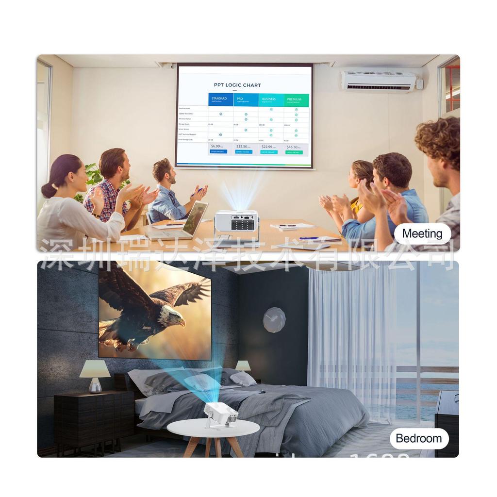 4K Ultra HD Smart Projector for Home & Business: Direct Phone Connection & Day Use