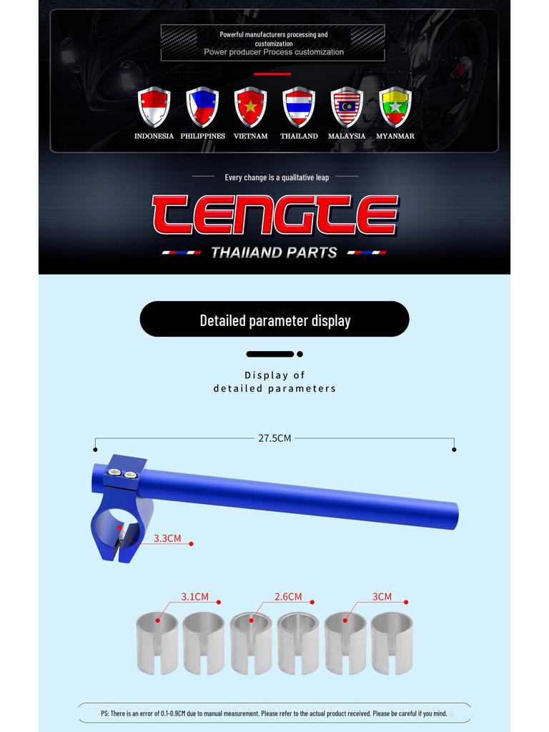 Aluminum Alloy CNC Modified Racing Motorcycle Split Handlebar