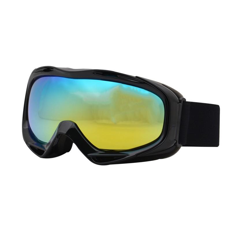 Adult Ski Goggles Snowboarding Hiking Double-Layer Anti-Fog Windproof UV Protection TPU Lens Black Blue Red