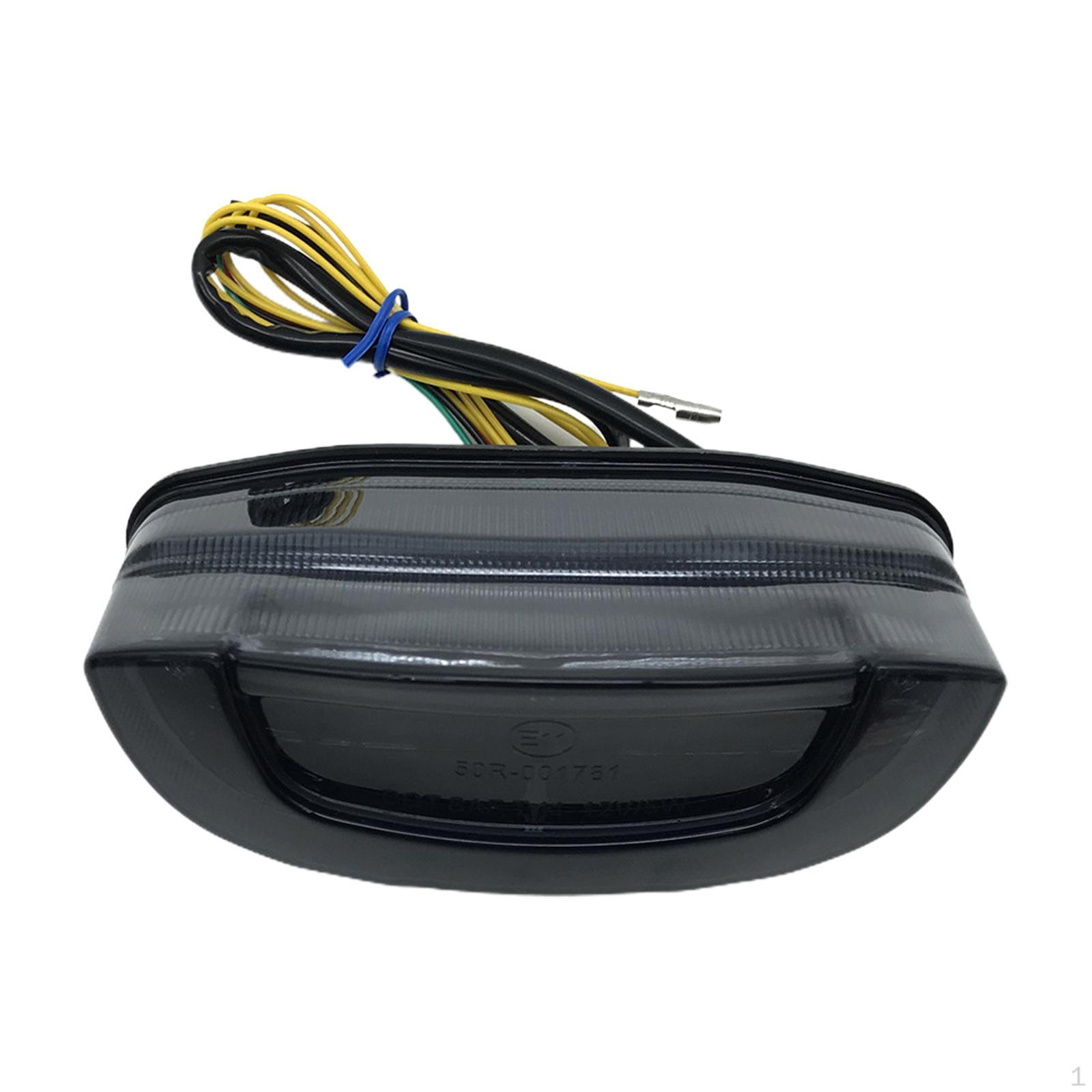 

Светодиодный задний фонарь тормоза Встроенный указатель поворота Ночные сигнальные огни Простота установки Задняя часть в сборе для езды чёрный