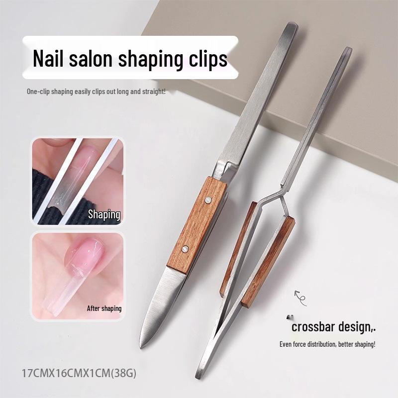 

Wooden Handle Stainless Steel Nail Shaping Pliers for UV Gel & Acrylic Extension