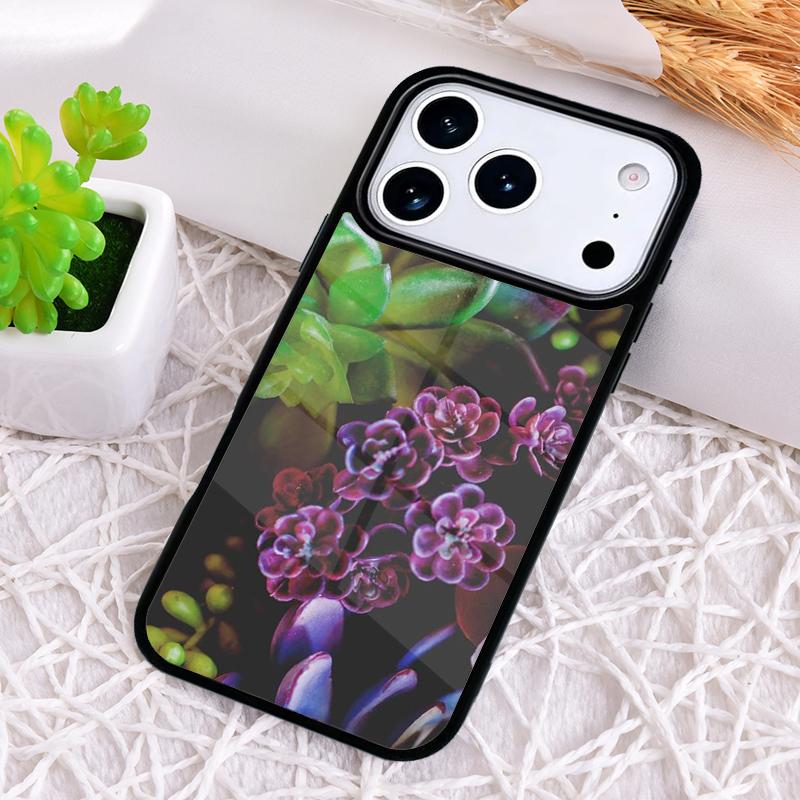 Cactus Plants Succulents Soft Phone Case for iPhone 17 Air 16 15 11 12 14 13 Pro Max Shockproof Cover