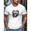 Men'S T-Shirt, Comfortable And Versatile, Easygoing And Casual, Featuring a Roaring Dinosaur Design for Summer in a Short-Sleeve Round Neck Style