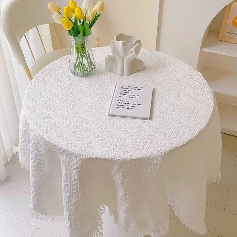 Nordic Ins Style French Luxury White Tablecloth