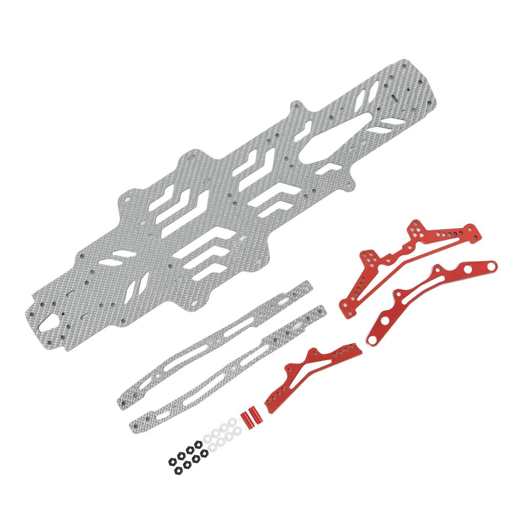 RC Drift Racing Chassis Carbon Fiber Aluminum Alloy RC Car Chassis Plate for MST RMX2.0S RRX2.0S 1 10 Silver
