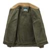 Cappotto da uomo imbottito in cotone, ispessito e in velluto, caldo, cappotto di cotone da uomo di mezza età e anziano, giacca imbottita in cotone lavato, lana d'agnello