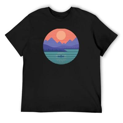 Peaceful Reflection T-Shirt Graphic T Shirts Funny Shirt Cotton Sweat Mens Workout Shirts