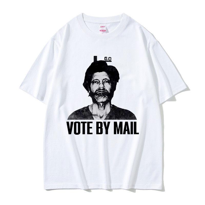 Hlasujte Bt Mail Ted Kaczynski Fotografie tričko Dámská móda Ležérní Vtipné Krátký rukáv Módní trička Vintage Streetwear