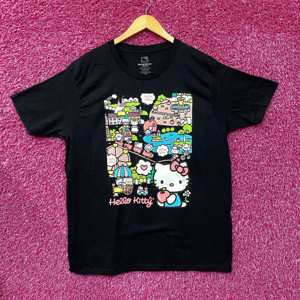 Sanrio Hello Kitty Family in Town Hello Kitty Town Bioworld 100% Cotton T-shirt Mens Tees Top