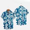 Men's Fashion Summer T-Shirts Hawaiian Print Cozy Casual One Button Shirts Short Sleeve Beach Oversized Shirts